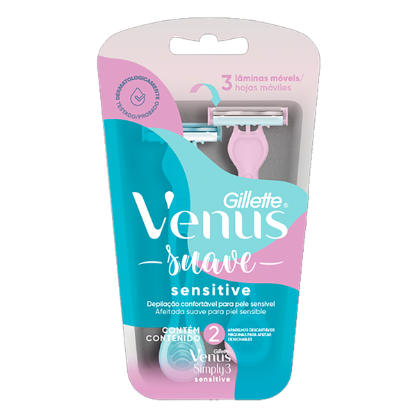 AP DEPILACAO VENUS 3 SIMPLY SENSITIVE GILLETTE C/2