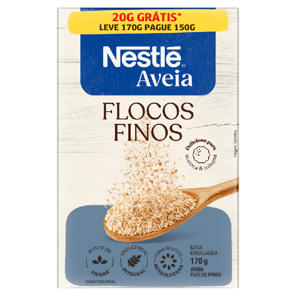 AVEIA NESTLE FLOCOS FINOS 170G PR L170P150