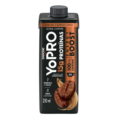 BEBIDA LACTEA YOPRO CAPPUCCINO ENERGY BOOST 250ML