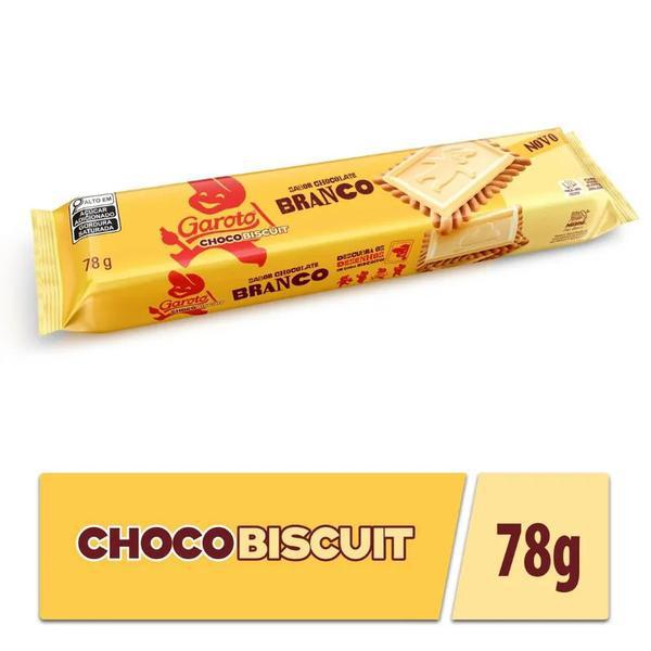 BISC GAROTO CHOCOBISCUIT BRANCO 78G