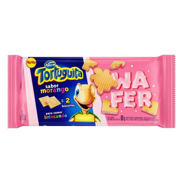BISC WAFER TORTUGUITA MORANGO 85G