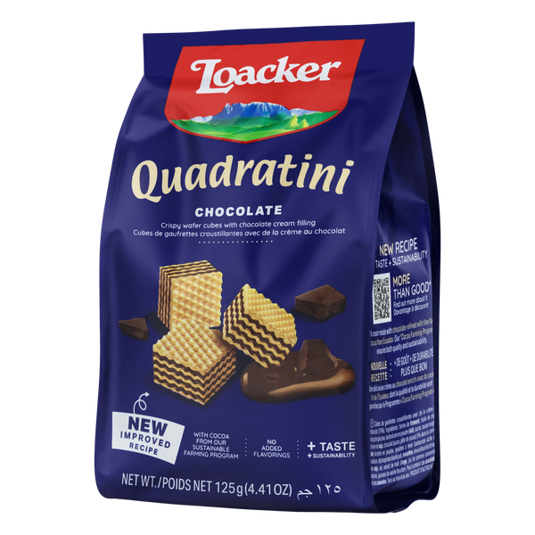 BISCOI AUS LOACKER QUADRATINI CHOCOLATE 125G