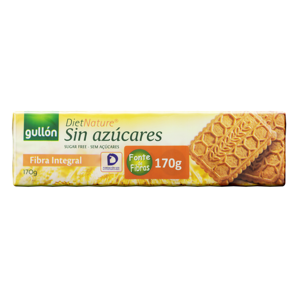 BISCOI ESP GULLON SUGAR FREE FIBRA INTEGRAL 170G