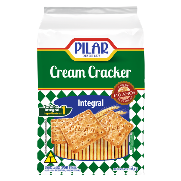 BISCOITO PILAR CREAM CRACKER INT 367,5G