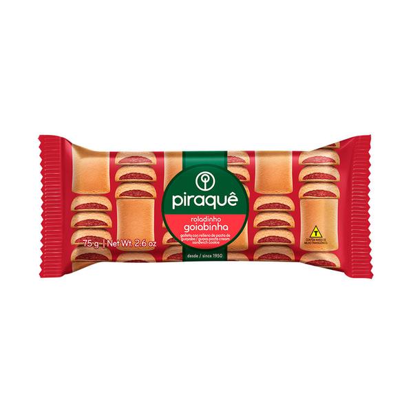 BISCOITO PIRAQUE ROLADINHO DE GOIABA 75G