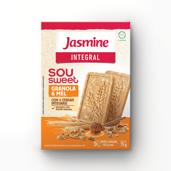 BISCOITO SOU SWEET JASMINE GRANOLA MEL 75G
