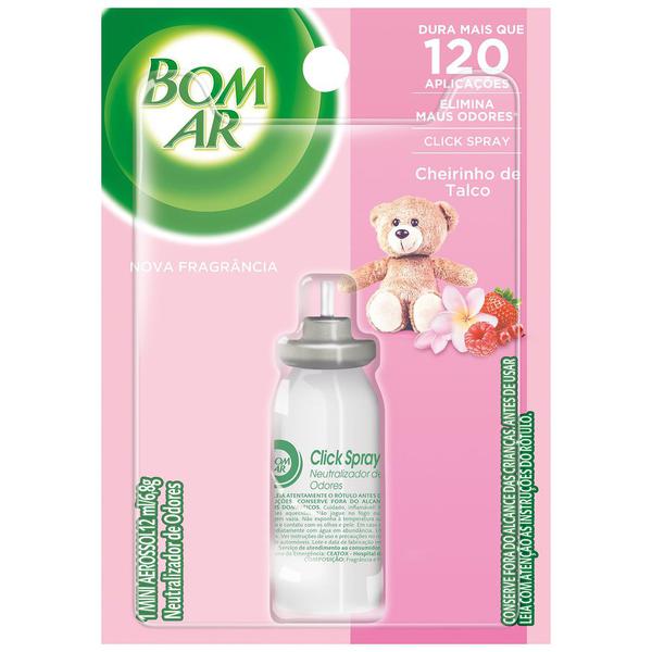 BOM AR CLICK SPRAY REFIL CHEIRINHO DE TALCO RECKIT 12ML