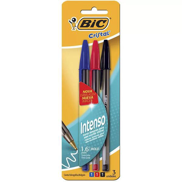CANETA BIC CRISTAL BOLD 1,6 SORT BL