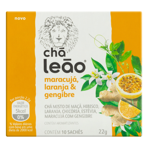 CHA LEAO MARACUJA, LARANJ GENG 22G