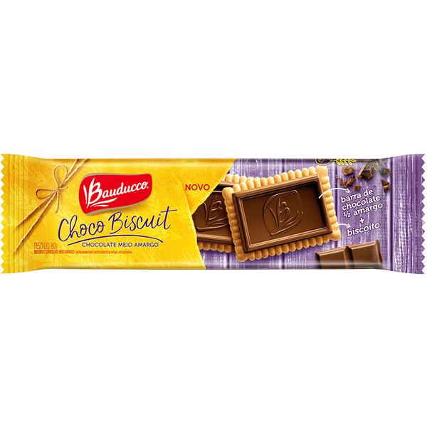 CHOCOBISCUIT MEIO AMARGO BAUDUCCO 80G