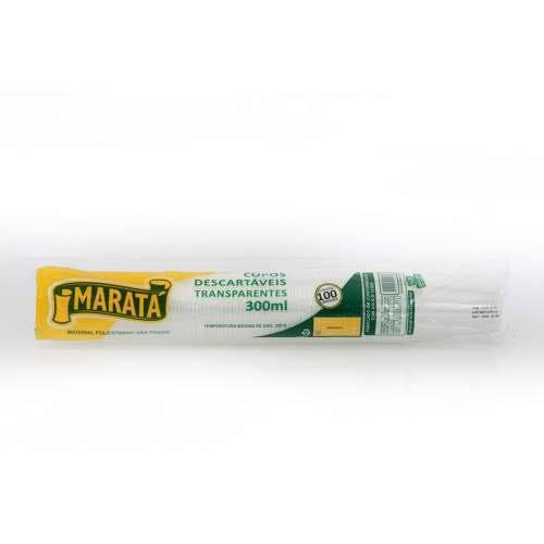 COPO PLAST. DESC.BRANCO MARATA 300ML C 100UN