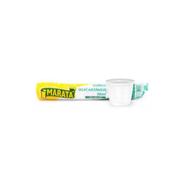 COPO PLAST. DESC.BRANCO MARATA 50ML C 100UN