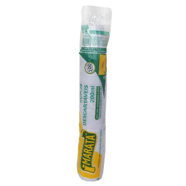 COPO PLAST. DESC.TRANSPARENTE MARATA 200ML C 100UN
