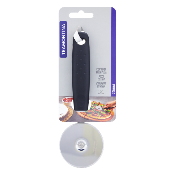 CORTADOR P PIZZA TRAMONTINA ACO INOX C CABO PRETO