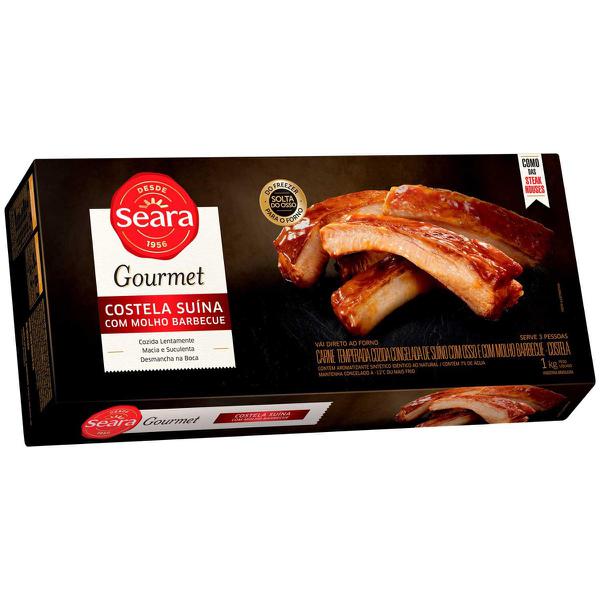 COSTELA SUINA TEMPERADA BBQ GOURMET SEARA 1KG