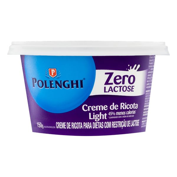 CREME RICOTA ZERO LACTOSE POLENGHI 150G