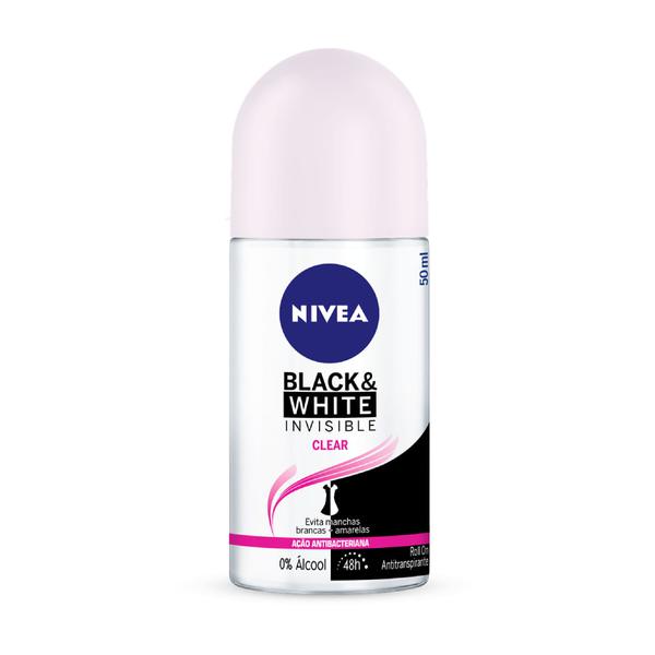 DESOD ROLL-ON INVISIB BLC & WHT CLR NIVEA 50ML