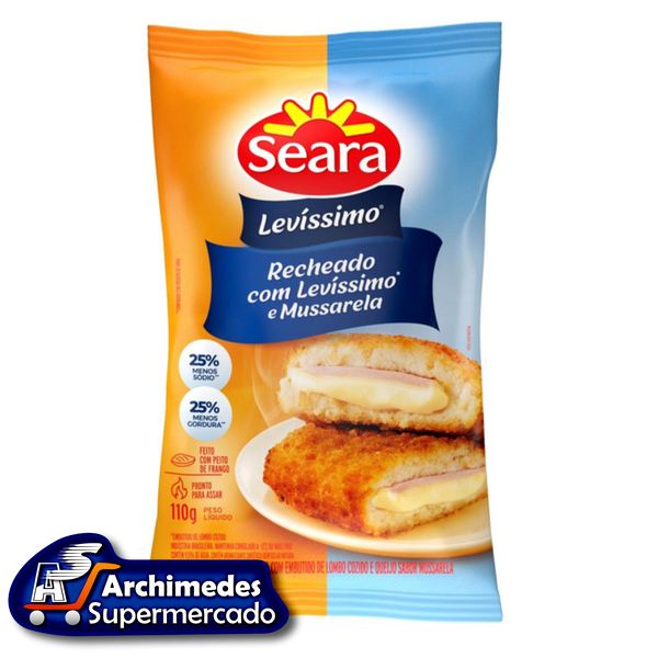 EMPANADO SEARA PRESUNTO QUEIJO LEVISSIMO 110G