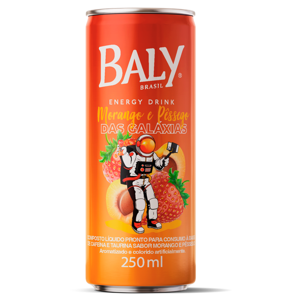 ENERGETICO BALY MORANGO PESSEGO  LT 250ML