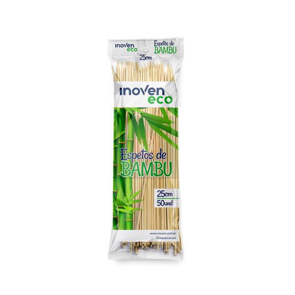 ESPETO BAMBU INOVEN 25CM PCT 50UN