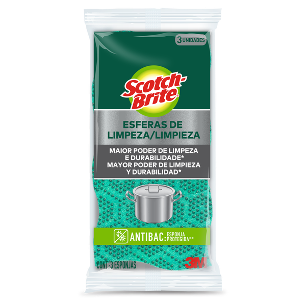 ESPONJA SCOTCH BRITE ESFERAS MULTI C 3UN