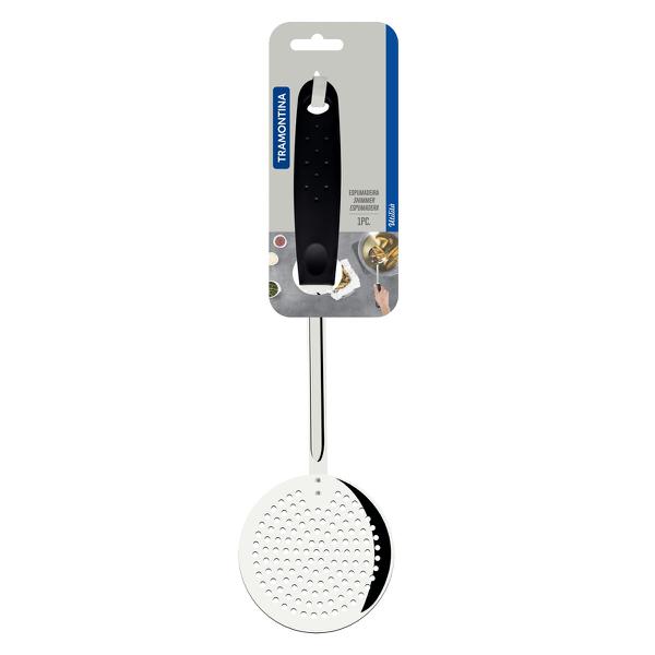 ESPUMADEIRA TRAMONTINA ACO INOX C CABO PRETO