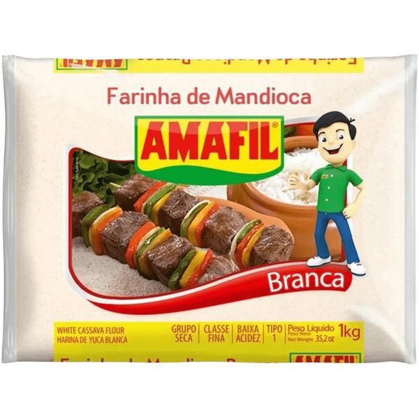 FARINHA DE MANDIOCA AMAFIL BRANCA 1KG