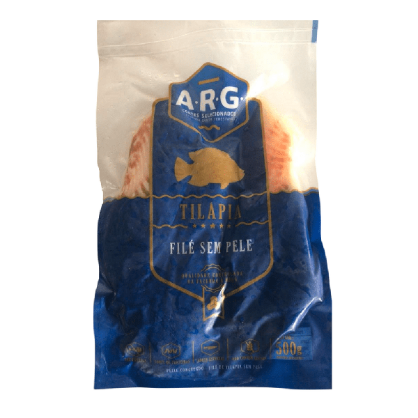 FILE DE P.TILAPIA SEM PELE CONG. CARAPRETA 500G