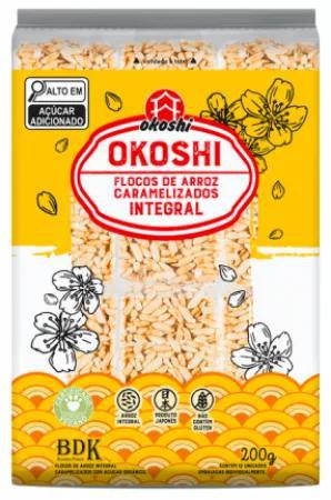 FLOCOS ARROZ CARAM OKOSHI INTEGRAL 200G