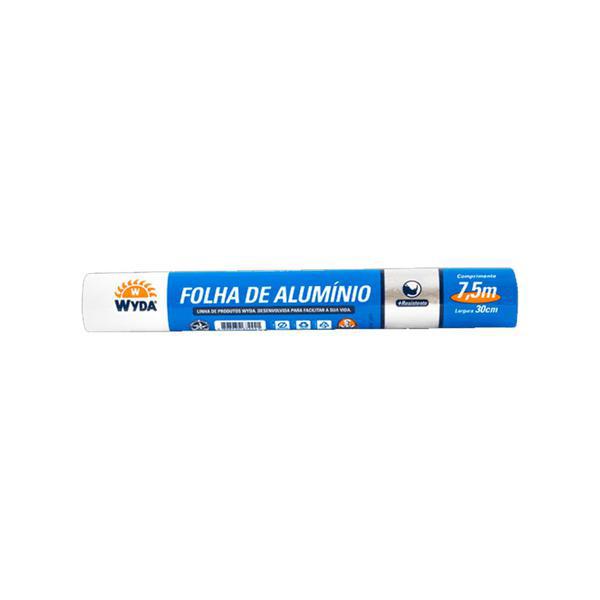 FOLHA ALUMINIO WYDA ROLO 7,5MX30CM