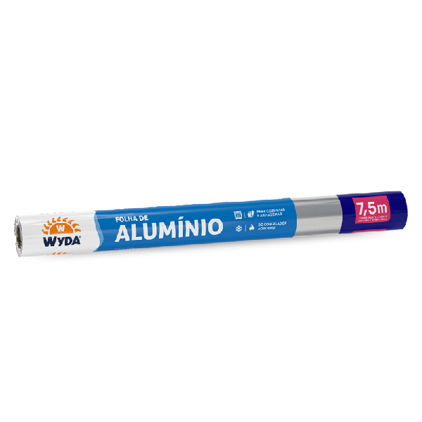 FOLHA ALUMINIO WYDA ROLO 7,5MX45CM