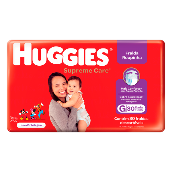 FRALDA DESC.HUGGIES ROUP.SUP.MEG G 30UN