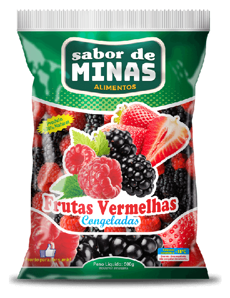 FRUTAS VERMELHAS SABOR DE MINAS CONGELADAS 500G