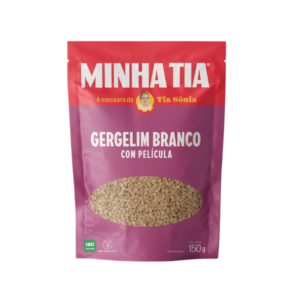 GERGELIM BRANCO COM PELICULA MINHA TIA 150G