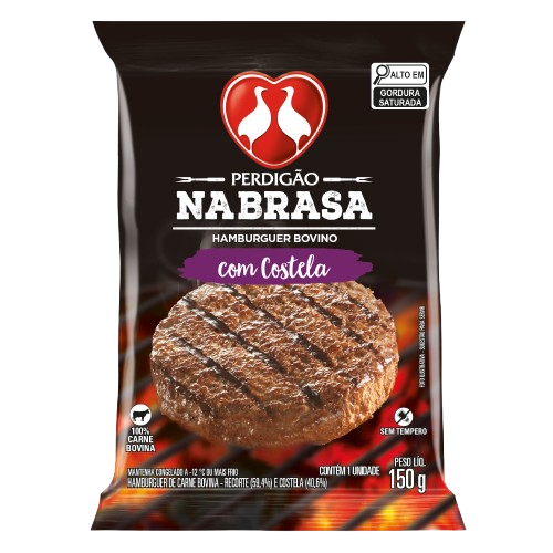HAMB PERDIGAO BOV COSTELA NABRASA 150G