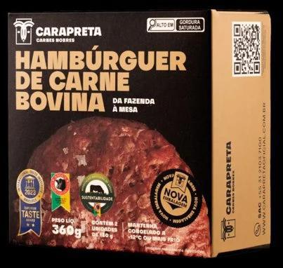 HAMBURGUER CARNE BOV CARAPRETA 2X 180G