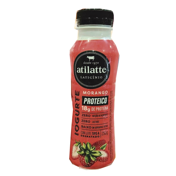 IOGURTE ATILATTE DESNATADO PROTEICO MORANGO 250G