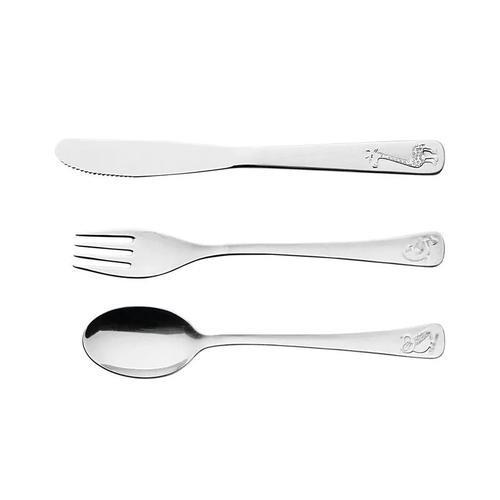 JOGO DE TALHERES TRAMONTINA BABY FRIENDS ACO INOX C DESENHO 