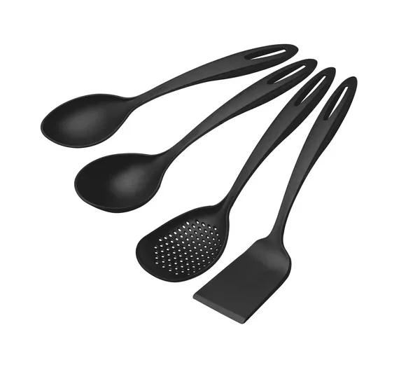 JOGO DE UTENSILIOS TRAMONTINA ABILITY PRETO 4 PECAS