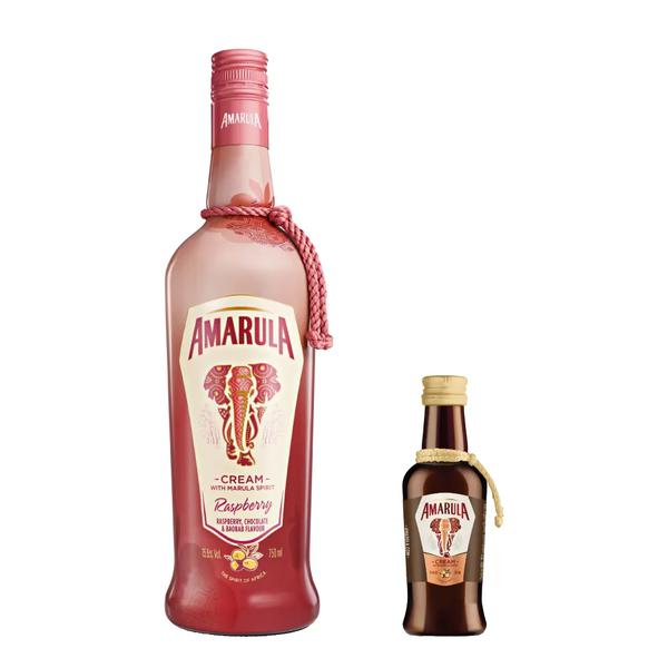 KIT LICOR AMARULA RASP 750ML + CREAM 50ML