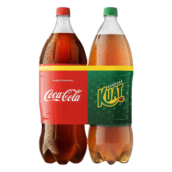 KIT REFRI COCA COLA + GUARANA KUAT PET 2L