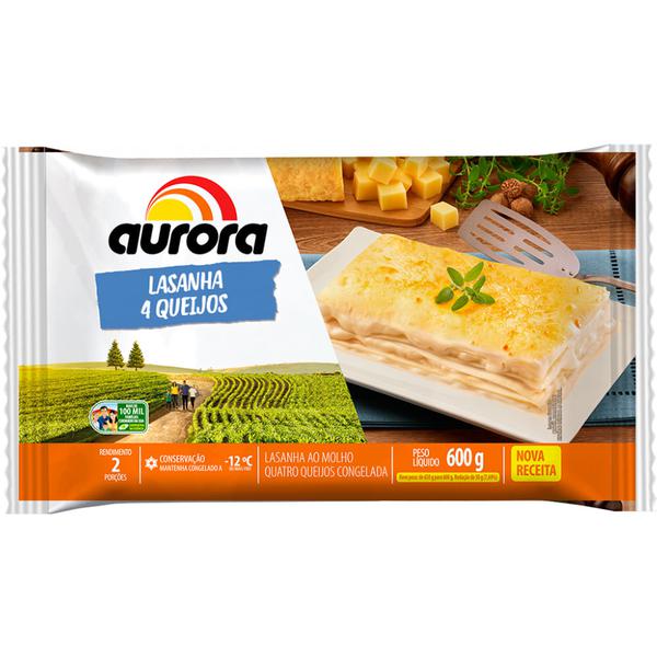 LASANHA AURORA 4 QUEIJOS 600G