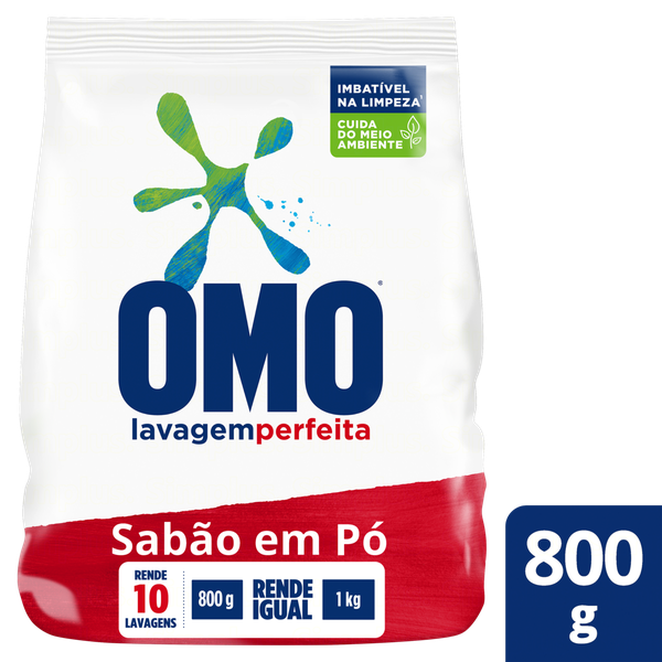 LAVA ROUPA PO OMO LAVAG PERF 800G