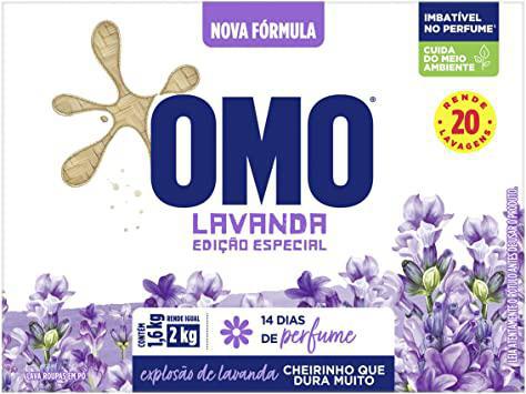 LAVA ROUPA PO OMO LAVANDA CX 1,6KG