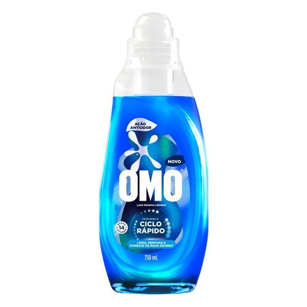 LAVA ROUPAS LIQ OMO CICLO RAPIDO ANTIODOR 750ML