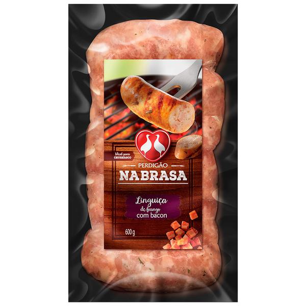 LINGUICA DE FGO C BACON PERDIGAO NABRASA 600G