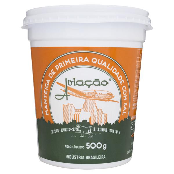 MANTEIGA COM SAL POTE AVIACAO 500G