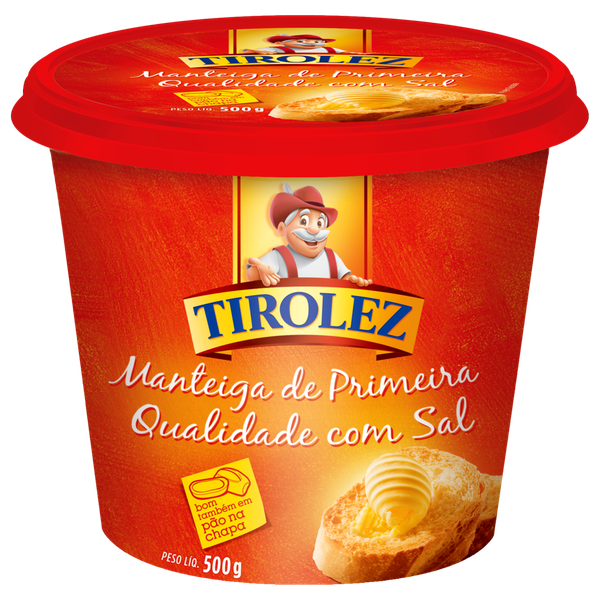 MANTEIGA COM SAL POTE TIROLEZ 500G