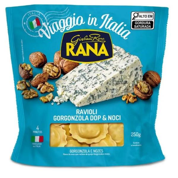 MASSA FRESCA RAVIOLI RANA GORG E NOZES 250G