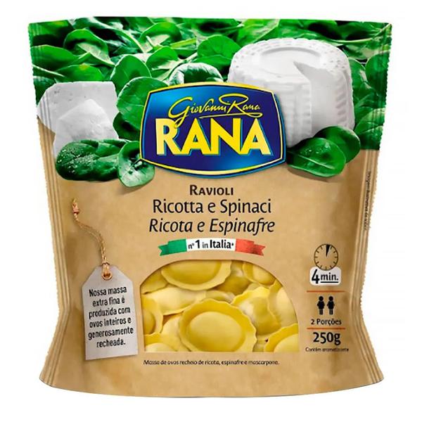 MASSA FRESCA RAVIOLI RANA RICOTA E ESPINAFRE 250G